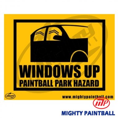 Safety Sign - Windows Up 